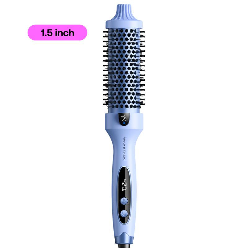 Wavytalk Blowout Boost Ionic Thermal Brush 1 1/2 Inch with LED Display, 300℉-420℉ for Different Hair Types, 120-240V Universal Voltage