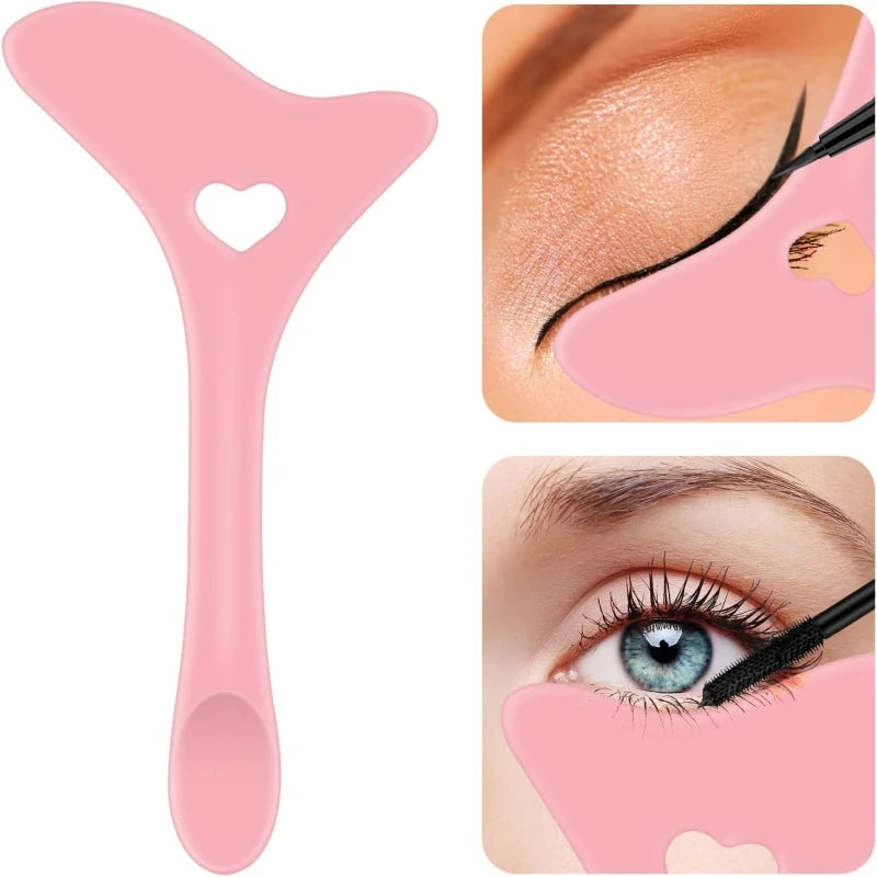 Multi-Functional Eyeliner Stencil Wing Tips Silicone Eyeliner Aid Marscara Drawing Lipstick Wearing Aid Reusable Makeup Tools