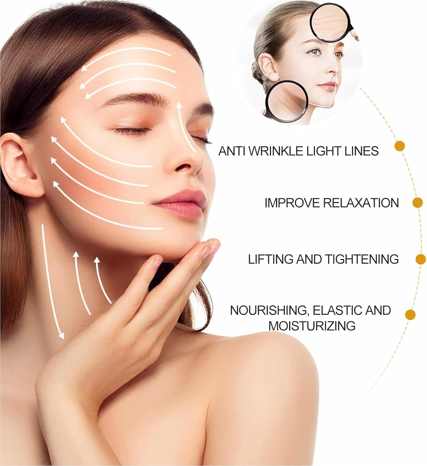 Collagen Facial Serum,Peptide Serum,Facial Hydrating Serum,Anti Aging Facial Serum,Peptide Serum for Women,Repairs Skin Serums Skincare,Dark Spot Correcting Glow Serum,Brighting Hyaluronic Acid Serum